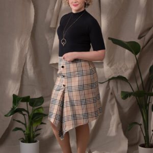 spódnica damska w kratę burberry