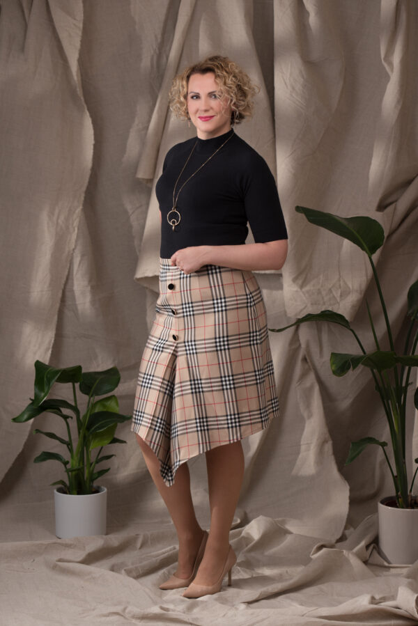 spódnica damska w kratę burberry